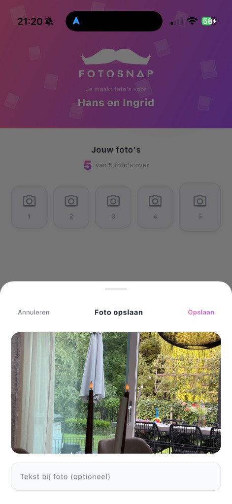Opslaan met tekst